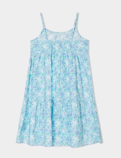 Robe courte à bretelles fines bleu clair fille