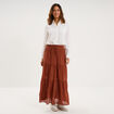 Chemise lin m&eacute;lang&eacute; manches longues blanc femme