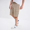 Bermuda cargo droit coton majoritaire taupe homme