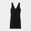 Robe portefeuille plis taille noir femme