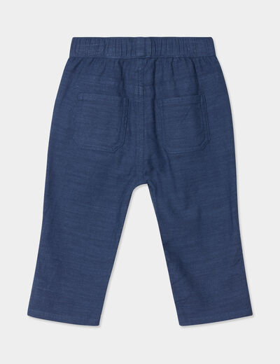 Pantalon short 2-en-1 coton Creeks bleu marine bébé garçon