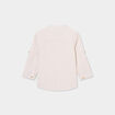 Chemise col mao manches retroussables beige b&eacute;b&eacute; gar&ccedil;on