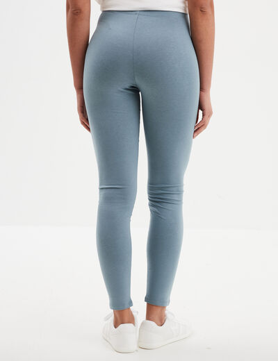Legging long taille haute gris femme