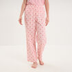 Pantalon de pyjama droit coton ecru femme