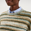 Pull col rond manches longues vert menthe femme