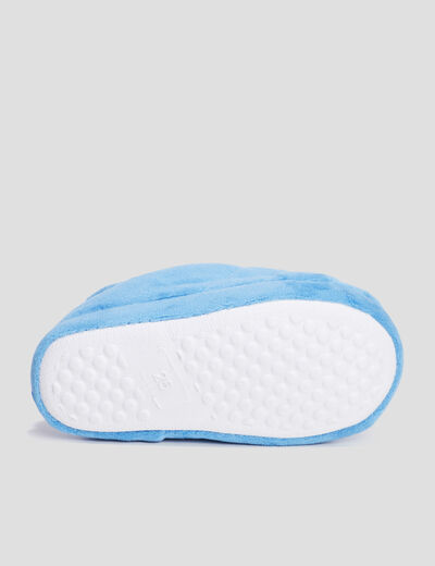 Chaussons mules avec élastique bleu garçon