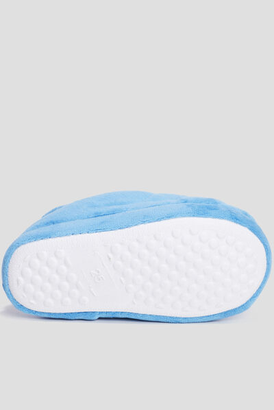 Chaussons mules avec élastique bleu garçon