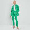 Pantalon jambes larges à pinces vert menthe femme