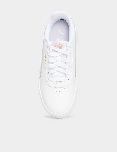 Tennis basses à lacets en cuir Puma violet femme