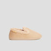 Chaussons confort fourrés camel femme