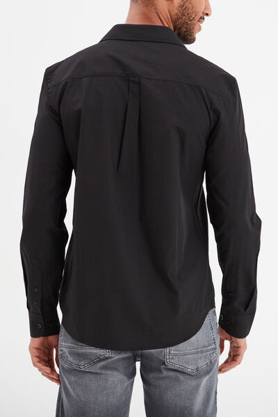 Chemise manches longues Studio noir homme