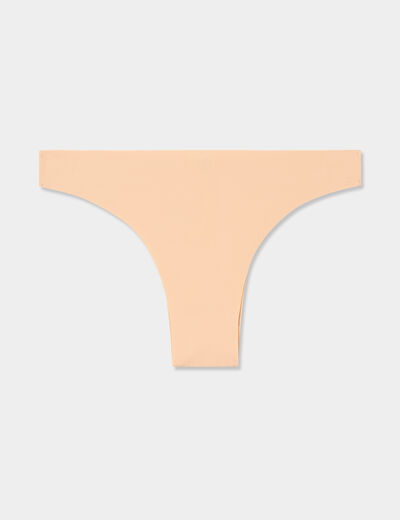 Culotte brésilienne sans couture beige femme