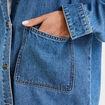 Veste surchemise oversize en jean coton denim stone femme