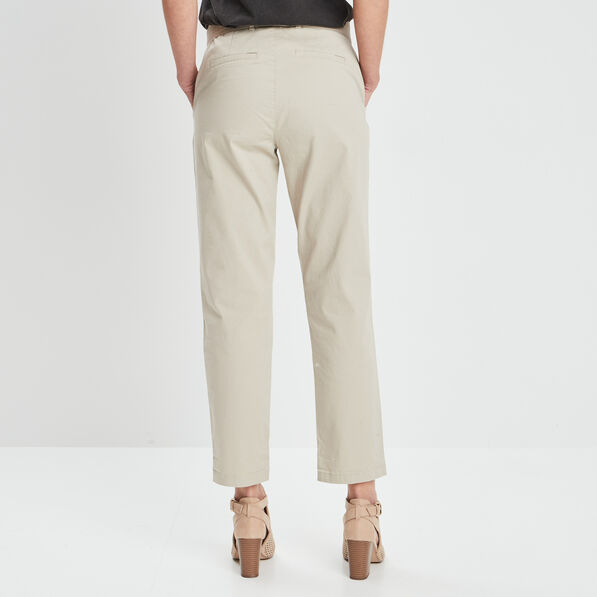 pantalon chino ceinture 78eme beige femme Pantalon chino ceinturé 7/8ème beige femme