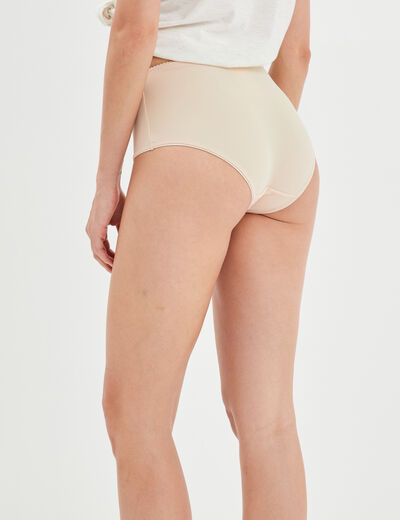 Culotte effet gainant microfibre beige femme