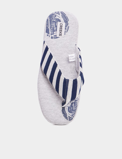 Chaussons tongs gris homme