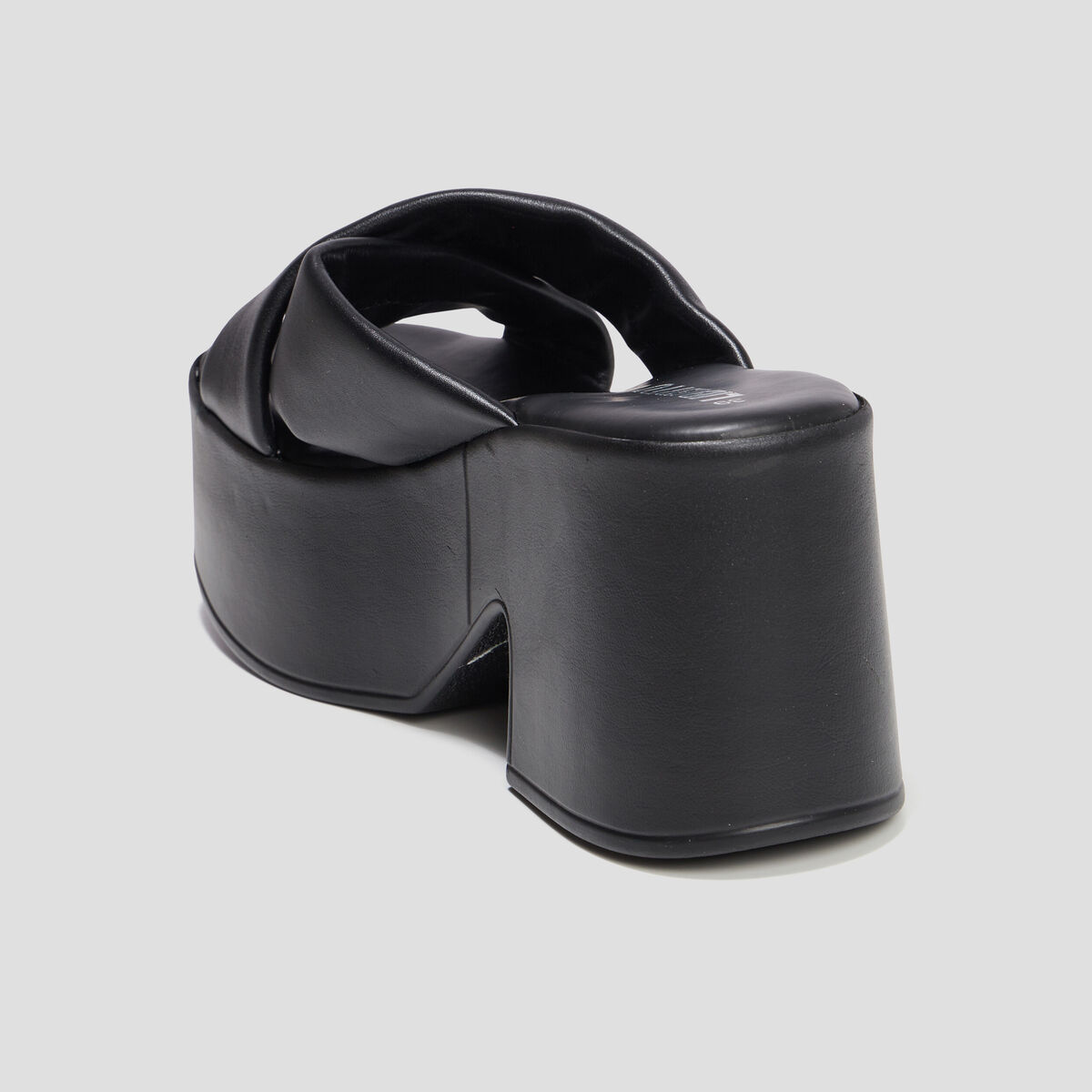 Mules compensées en cuir Liberto noir femme
