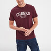 T-shirt manches courtes coton Creeks prune homme