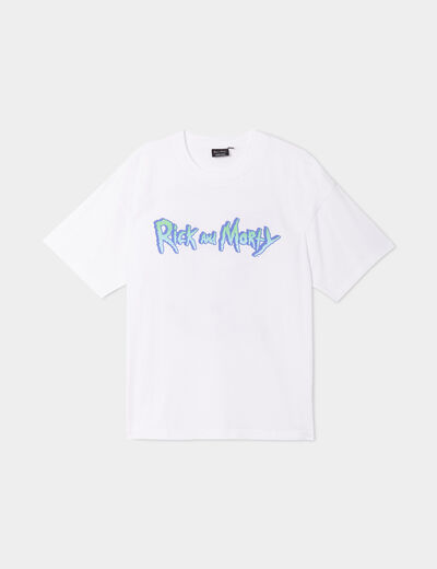 T-shirt manches courtes Rick et Morty blanc homme