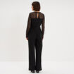 Combinaison pantalon avec dentelle noir femme