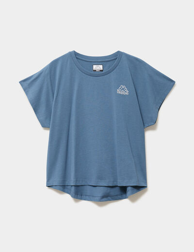 T-shirt manches courtes coton Kappa bleu femme