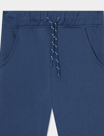Pantalon de jogging taille élastiquée bleu foncé garçon