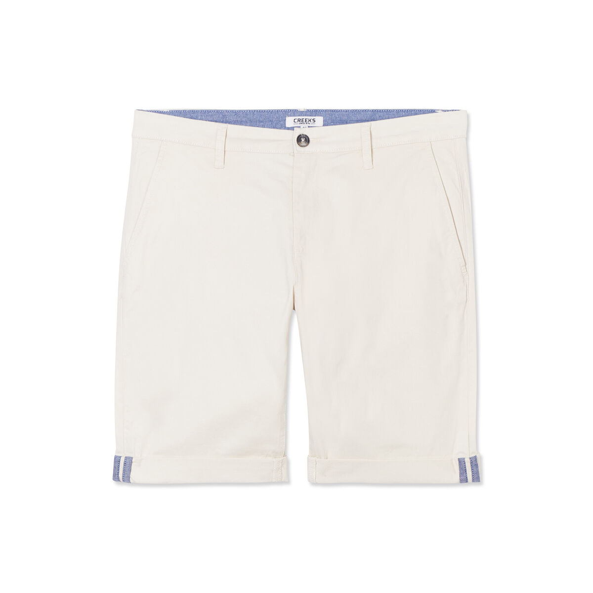 Short chino slim Creeks beige homme