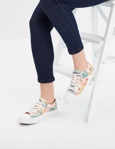 Tennis basses en toile à lacets Creeks multicolore femme