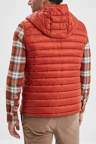 Doudoune sans manches à capuche Creeks orange foncé homme