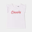T-shirt manches volants coton Creeks blanc bébé fille