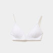 Soutien-gorge triangle padd&eacute; coton blanc femme