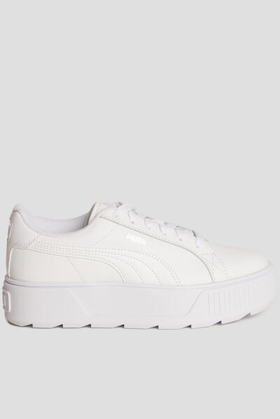 Tennis basses en cuir Puma Karmen blanc fille