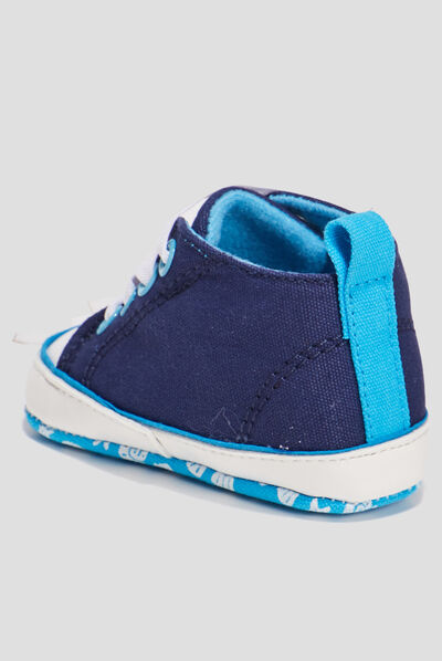 Tennis à lacets La Petite Sirène bleu marine bébé garçon
