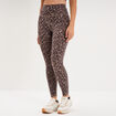 Legging de sport stretch taille haute beige femme