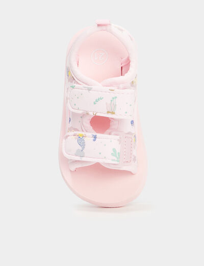 Sandales à scratchs multicolore bébé fille