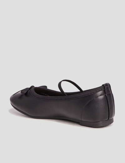 Ballerines avec noeud noir fille