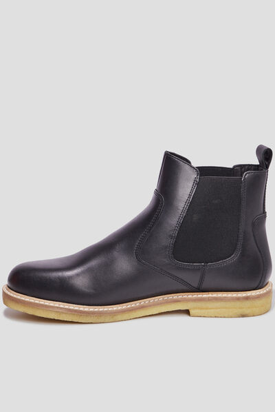 Bottines chelsea en cuir KickHorse noir homme