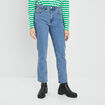 Jeans straight taille haute denim double stone femme