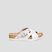 Mules pied large en cuir Confortissimo blanc femme