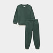 Ensemble jogging sweat et pantalon vert fonc&eacute; gar&ccedil;on