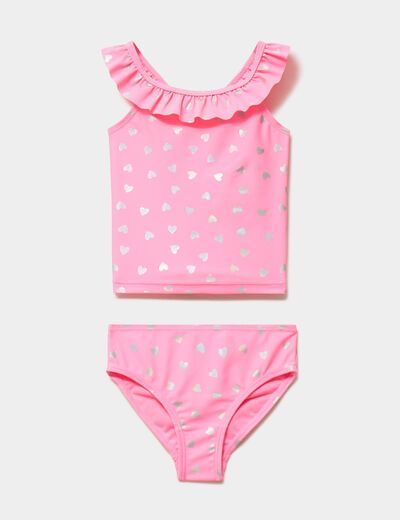 Ensemble de bain 2 pi&egrave;ces rose fluo b&eacute;b&eacute; fille