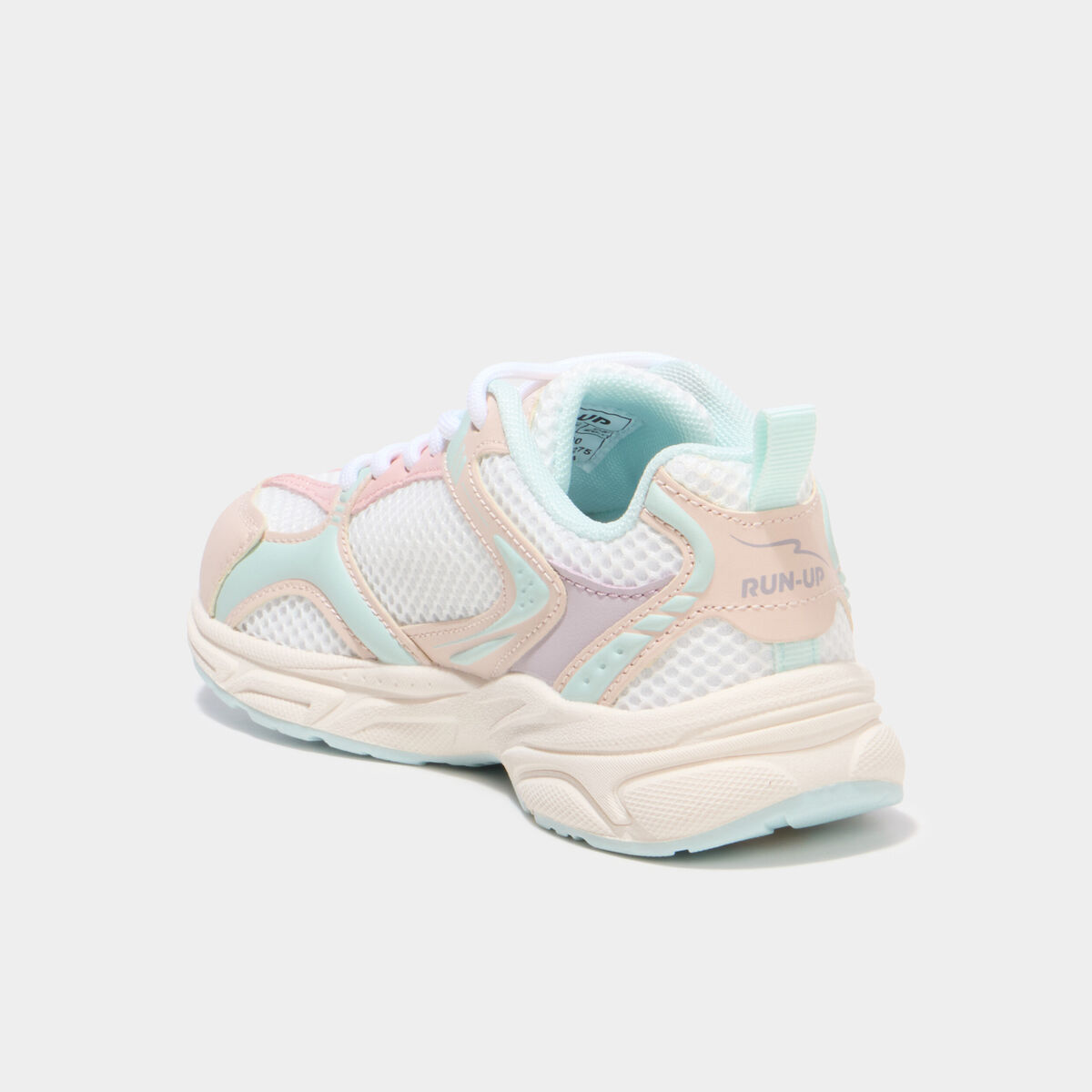 Baskets running m&eacute;moire de forme confort sable fille