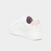 Baskets basses &agrave; lacets blanc femme