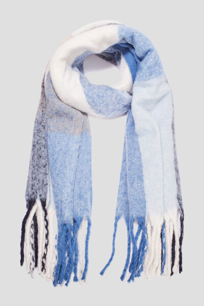 Écharpe bleu femme