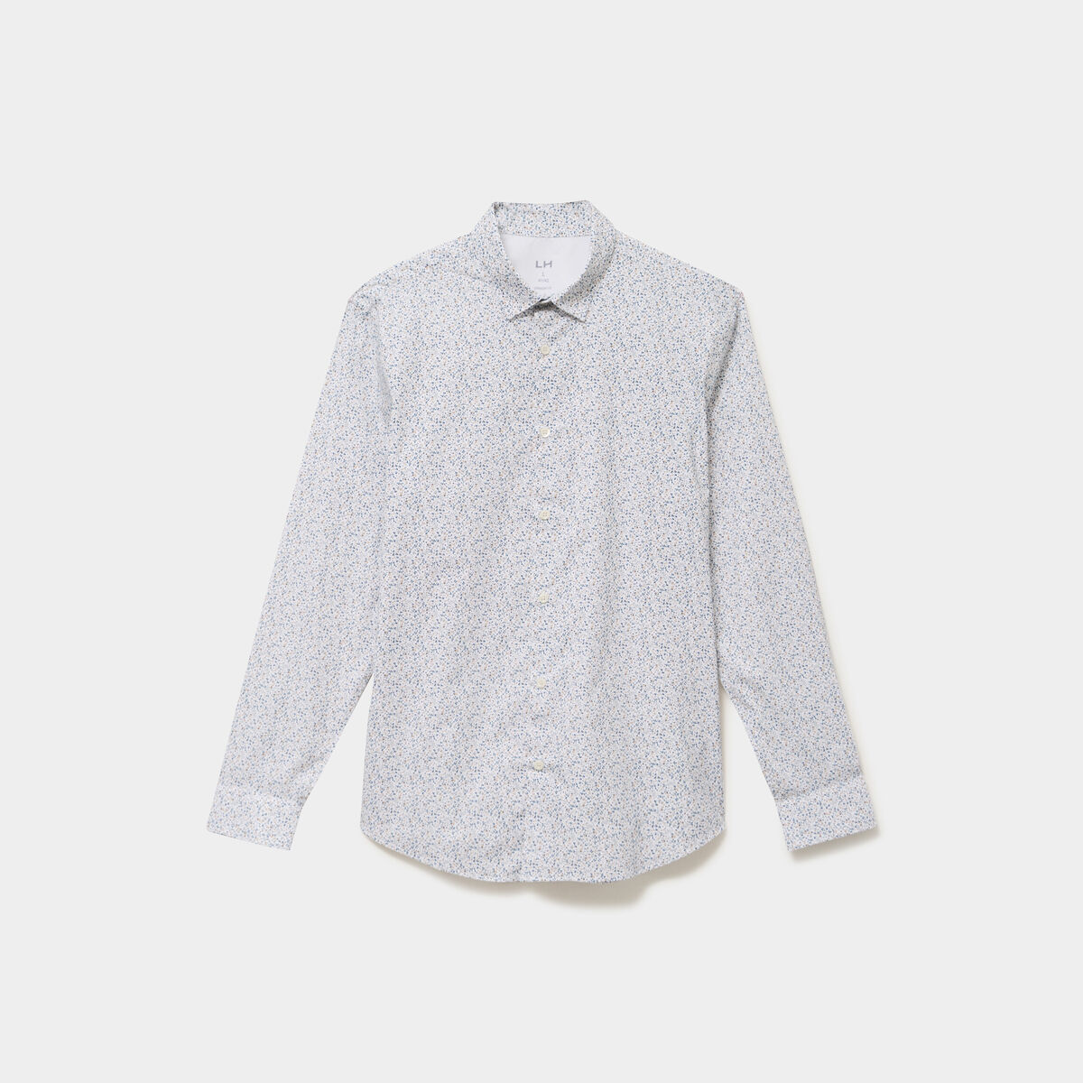 Chemise ajust&eacute;e manches longues multicolore homme