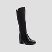 Bottes zippées orange foncé femme