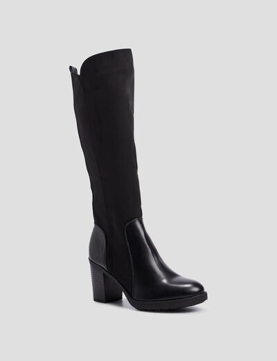 Bottes zippées orange foncé femme