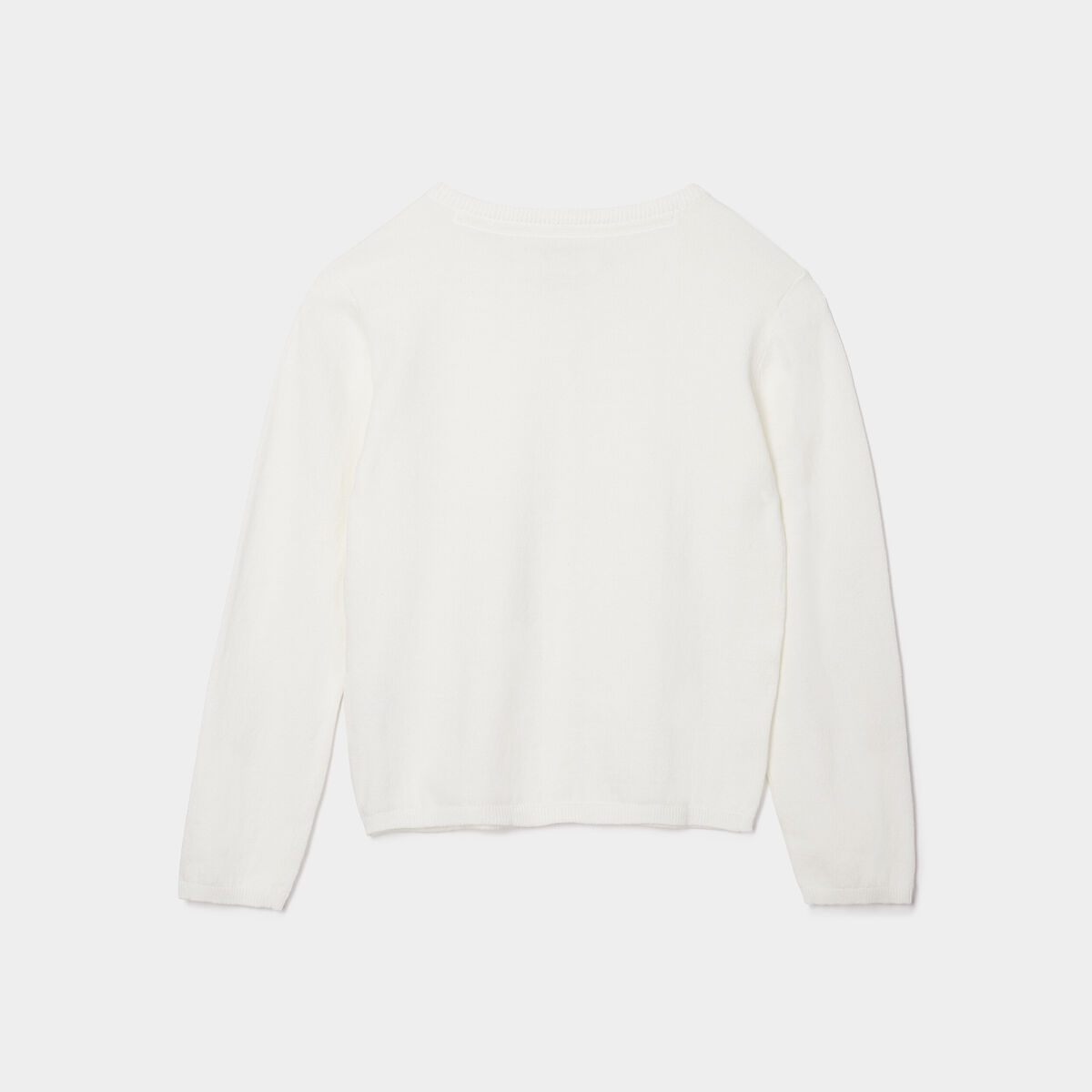Gilet boutonné ivoire fille