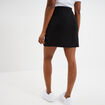 Jupe courte ajust&eacute;e fendue noir femme