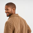 Veste doubl&eacute;e capuche amovible en coton marron clair homme